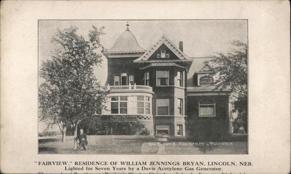 Fairview Residence of William Jennings Bryan Lincoln Nebraska