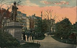 Entrance to Public Garden Postcard
