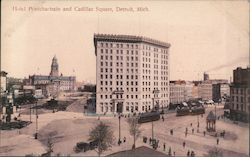 Hotel Ponchartrain and Cadillac Square Detroit, MI Postcard Postcard Postcard