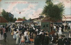 View of Wenona Beach Park Bay City, MI Postcard Postcard Postcard