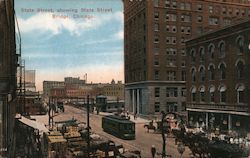 State Street showing State Street Bridge Postcard