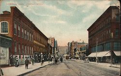 Looking Along Central Street Postcard