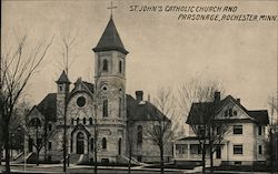 St. John’s Catholic Church and Parsonage Rochester, MN Postcard Postcard Postcard