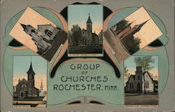 Group of Churches Postcard