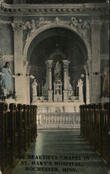 The Beautiful Chapel in St. Mary’s Hospital Postcard