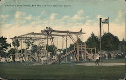 Children's Play Ground, Sam Houston Park Postcard
