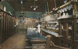 Interior View of Sanderl's German Restaurant Postcard