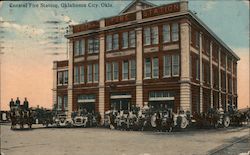 Central Fire Station Postcard