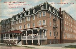 Hotel Arlington Michigan Avenue Near Beach Postcard