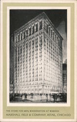 The Store For Men, Washington at Wabash, Marshall Field & Company, Retail Chicago, IL Postcard Postcard Postcard