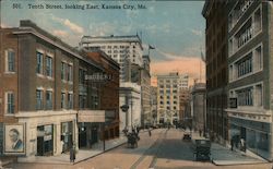 Tenth Street looking East Kansas City, KS Postcard Postcard Postcard