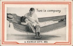 Two is Company in Hammock Postcard