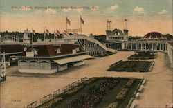 Electric Park Showing Flower Beds Postcard