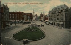 State Street looking West from Depot Postcard