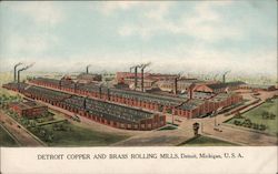 Detroit Copper and Brass Rolling Mills Michigan Postcard Postcard Postcard