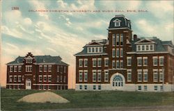 Oklahoma Christian University and Music Hall Postcard