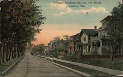 A Pretty Residence Section "A" Street Lincoln, NE Postcard Postcard Postcard