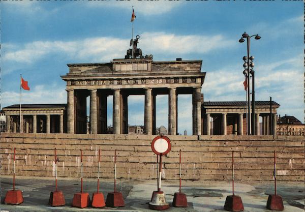 View of the Brandenburg Gate after August 13, 1961 Berlin Germany