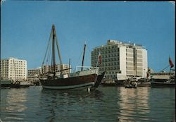 Dhow on the creek Dubai United Arab Emirates Middle East