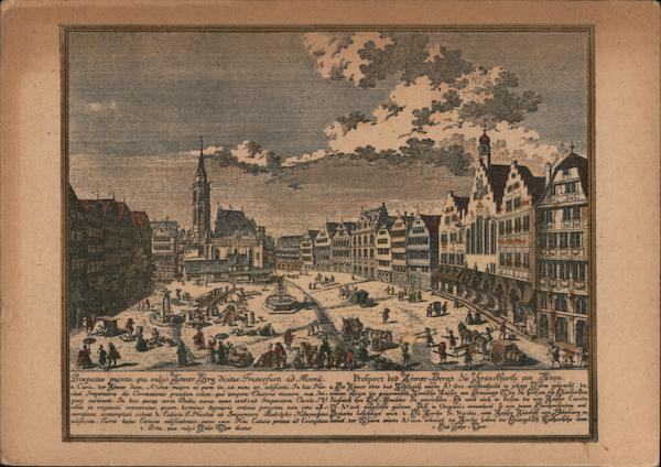 Frankfurt/M, 'Romerberg' by S. Kleiner, 1738 Germany