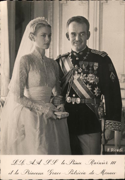 Photo Officielle du Mariage de LL.AA.SS. le Prince Rainier III et la Princesse Grace-Patricia de Monaco, 19 april 1956