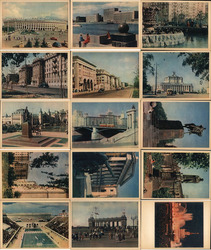 Set of 15: Moscow Views, 1957 Soviet Union Postcard Postcard Postcard