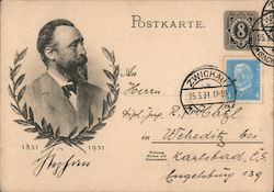 Postmaster General Heinrich von Stephan Zwickau, Germany Postcard Postcard Postcard