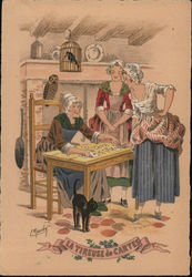 La Tireuse des Cartes Postcard