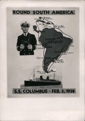 Round South America S.S. Columbus 1938 Postcard