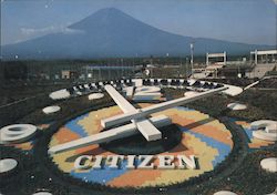 The World's Largest Flower Clock Near Mount Fuji Postcard