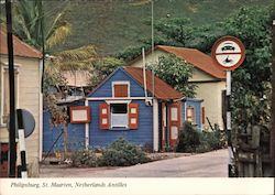 Houses of Philipsburg St. Maarten, Netherlands Antilles Caribbean Islands Postcard Postcard Postcard