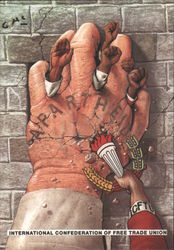 Apartheid - International Confederation of Free Trade Union Postcard