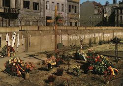 Memorial Peter Fechter at Checkpoint Charlie Postcard