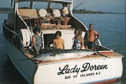 Big Game Fishing Launch, Bay of Islands "Lady Doreen" New Zealand Postcard Postcard Postcard