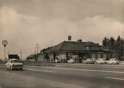 Highway rest stop Köckern in the former East Germany Postcard