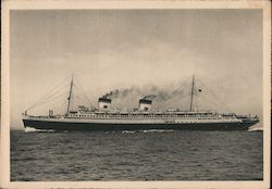 SS Rex (Blue Riband August 1933) Postcard