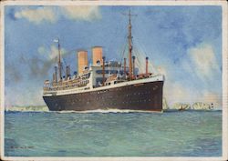 Norddeutscher Lloyd Bremen Germany Boats, Ships Postcard Postcard Postcard