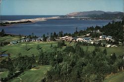 Aerial View of the Salishan Lodge Resort, Gleneden Beach, Oregon Postcard Postcard Postcard