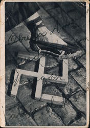 Foot on Swastika - Spanish Civil War Postcard