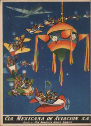 Cia Mexicana de Aviacion S.A. Mexico Postcard Postcard 