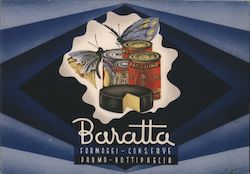 Baratta cheese Parma, Italy Advertising Postcard Postcard Postcard