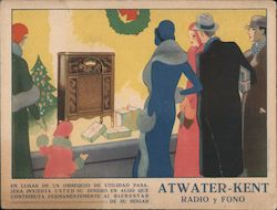 Art Deco Advertising: Atwater Kent Radio y Fono Postcard