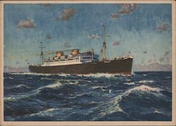 A Lone Ship on Calm Waters Germany Postcard Postcard Postcard