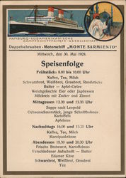 Speisenfolge Postcard