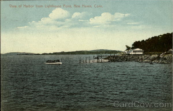 View of Harbor from Lighthouse Point New Haven Connecticut