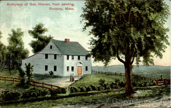 Birthplace Of Warren From Painting Roxbury Massachusetts
