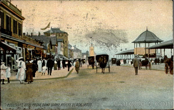 Boulevard View from Band Stand Revere Beach Massachusetts