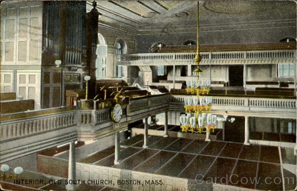 Interior, Old South Church Boston Massachusetts