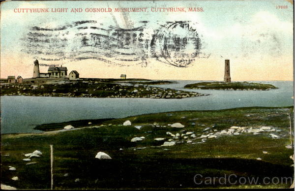 Cuttyhunk Light And Gosnold Mountent Massachusetts