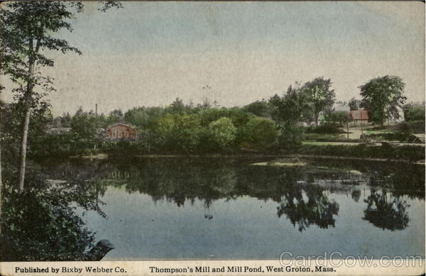 Thompson'S Mill And Mill Pond West Groton Massachusetts